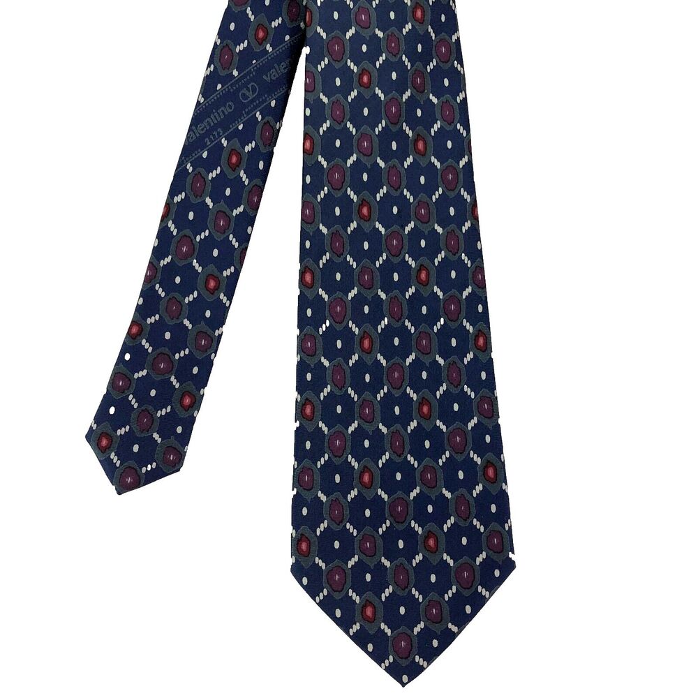 Valentino Cravatte Tie Men's 60" Long 3.5" Wide 100% Silk Hand Made in Italy